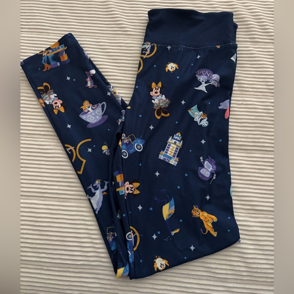 Disney Parks 50th Anniversary Minnie Mouse Print Leggings Size X-Small